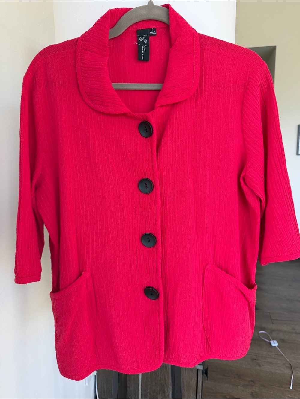 Focus Casual Life linen blend jacket /top  - size small